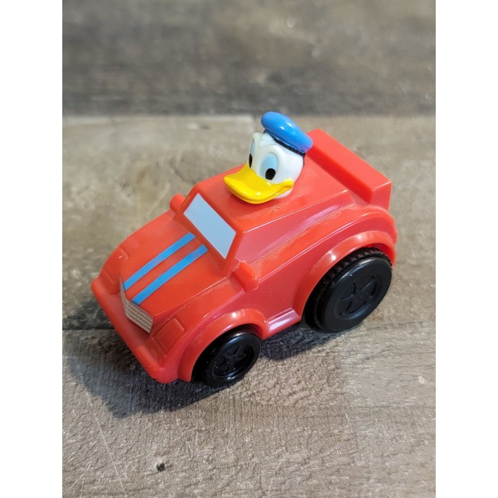 Donald Duck red car‎ Mattel 2007 toy figure Disney